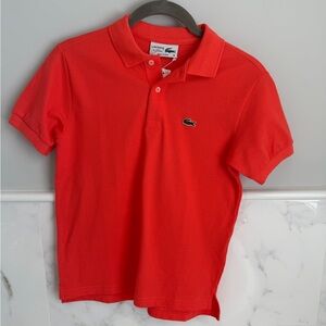 NEW Boys Lacoste x JCrew Orange Polo